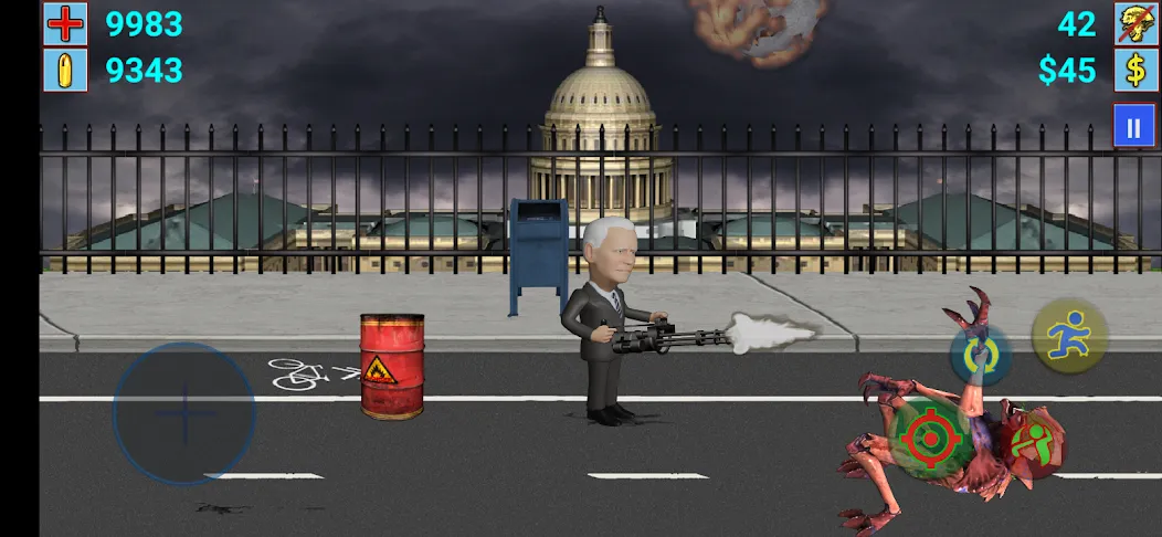 Aliens vs President [MOD: безлимитные деньги и всё разблокировано] на Андроид — скриншот 4