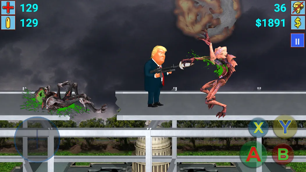 Aliens vs President [MOD: безлимитные деньги и всё разблокировано] на Андроид — скриншот 5
