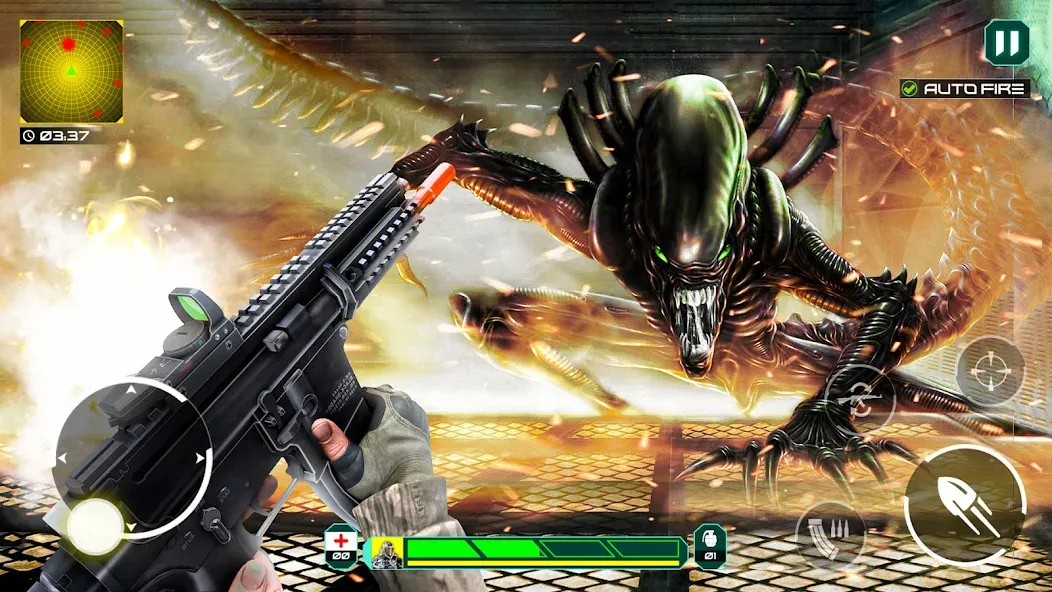 Скачать взлом Alien - Dead Space Alien Games [MOD: безлимитные ресурсы и оружие] — скриншот 2