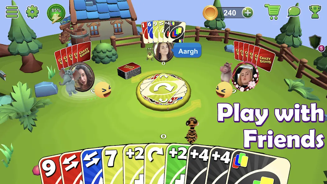 Crazy Eights 3D [MOD: открыты все колоды и темы] последняя версия — скриншот 2