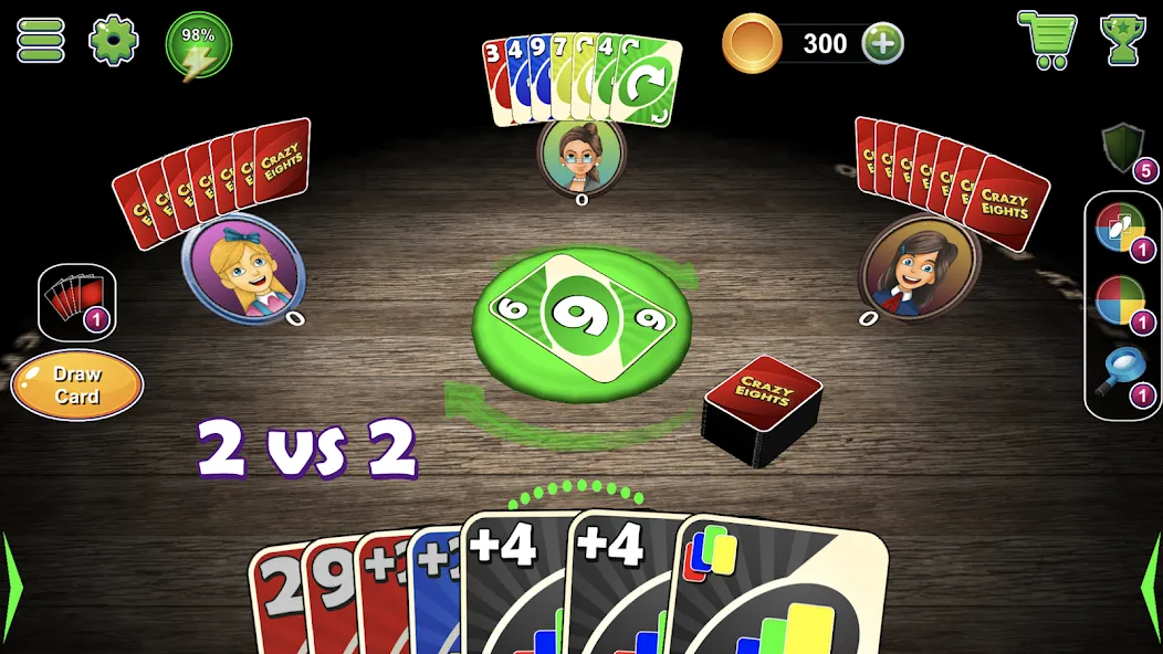 Crazy Eights 3D [MOD: открыты все колоды и темы] последняя версия — скриншот 4