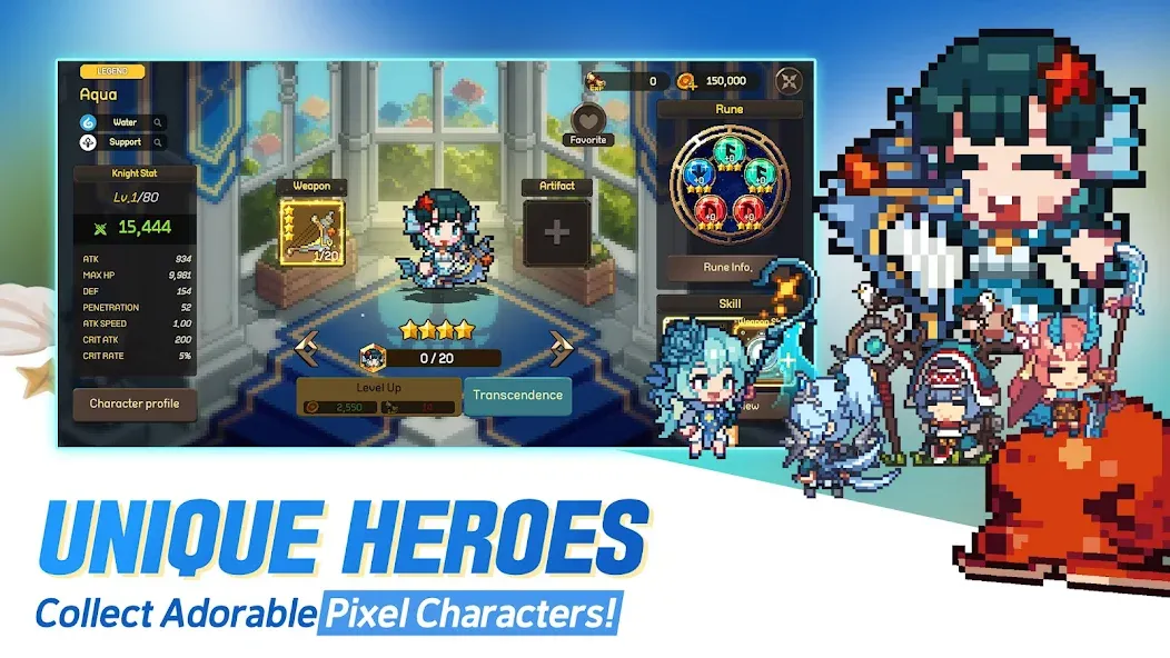 Unknown Knights: Anniversary [MOD: безлимитные деньги и усиленные герои] (Бесплатно / APK) — скриншот 1