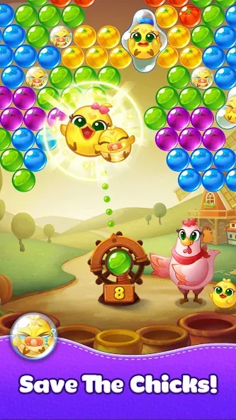 Скачать Bubble CoCo : Bubble Shooter [MOD: безлимитные жизни и монеты] на телефон — скриншот 4