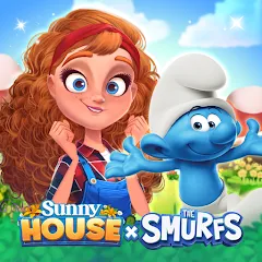 Скачать Merge Manor x The Smurf Collab [MOD: безлимитные монеты и алмазы] на телефон