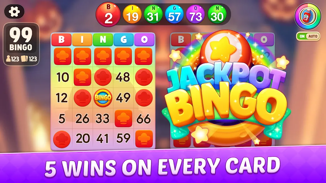 Bingo Frenzy®-Live Bingo Games [MOD: безлимитные билеты и бонусы] на Андроид — скриншот 1