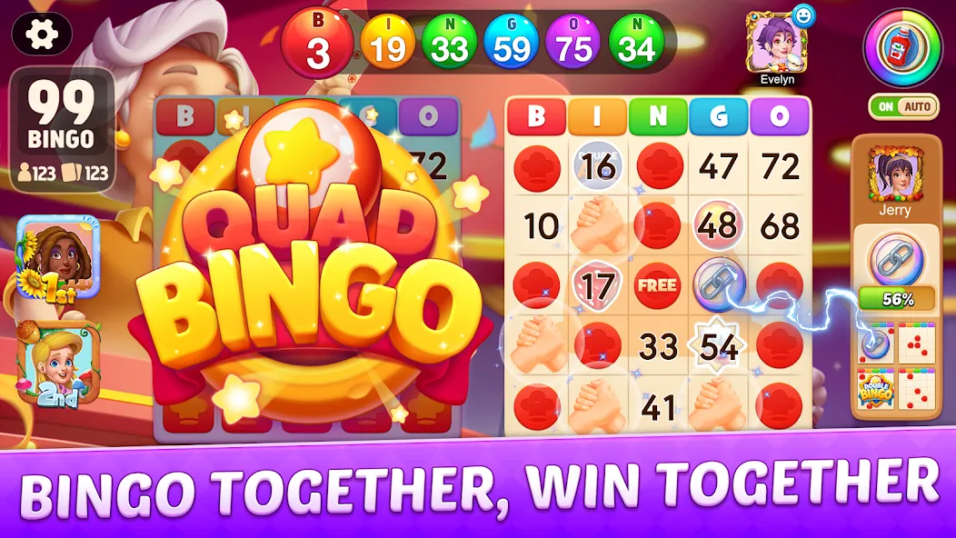 Bingo Frenzy®-Live Bingo Games [MOD: безлимитные билеты и бонусы] на Андроид — скриншот 2