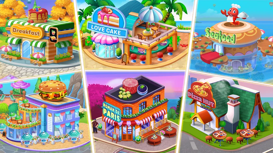 Food Voyage: Fun Cooking Games [MOD: безлимитные монеты и все уровни открыты] на Андроид — скриншот 1