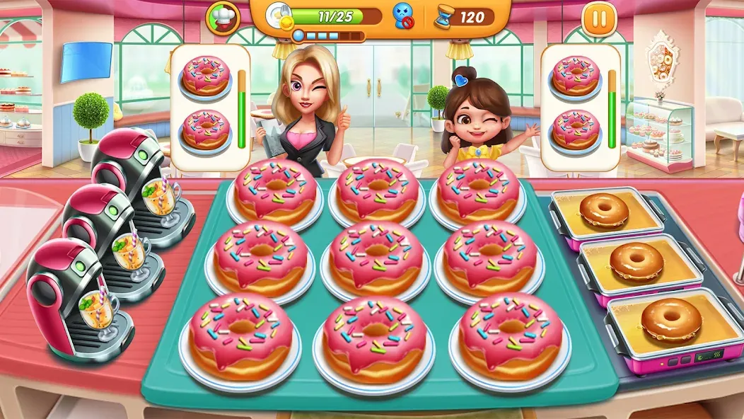 Взломанная Cooking City - Cooking Games [MOD: безлимитные монеты и алмазы] на Андроид — скриншот 5