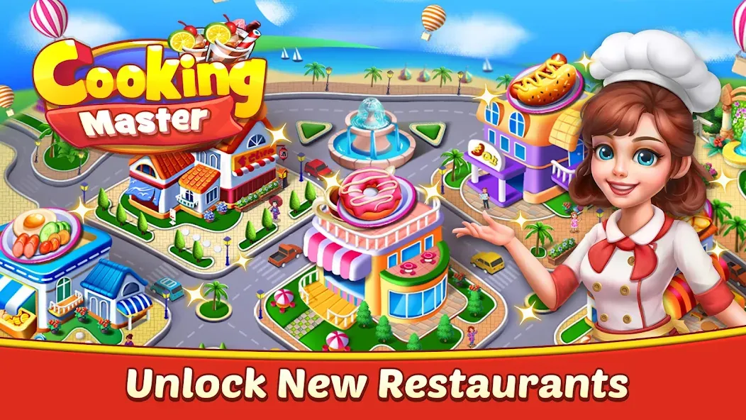 Взломанная Cooking Master:Restaurant Game [MOD: безлимитные деньги и все рецепты] на Андроид — скриншот 1