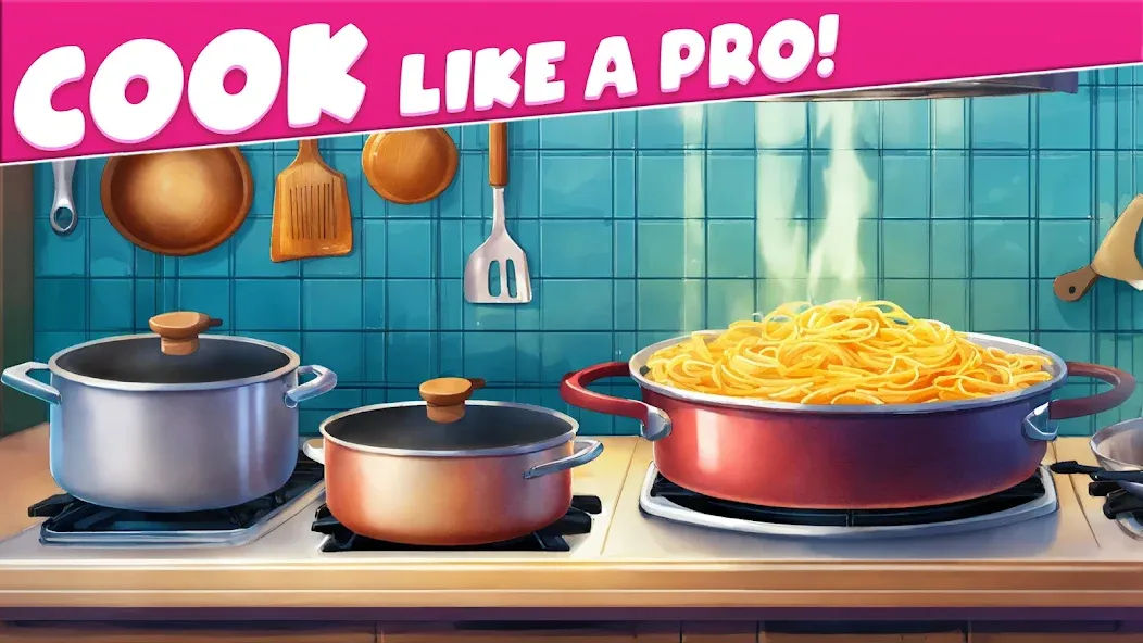 Скачать взлом Cooking Taste Restaurant Games [MOD: безлимитные монеты и все блюда] — скриншот 1