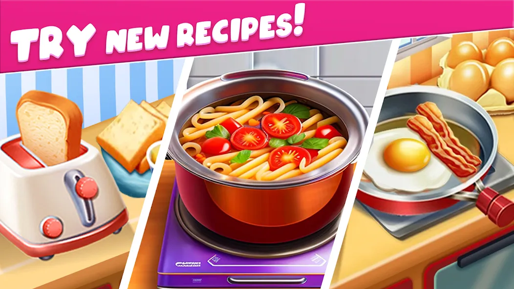Скачать взлом Cooking Taste Restaurant Games [MOD: безлимитные монеты и все блюда] — скриншот 2