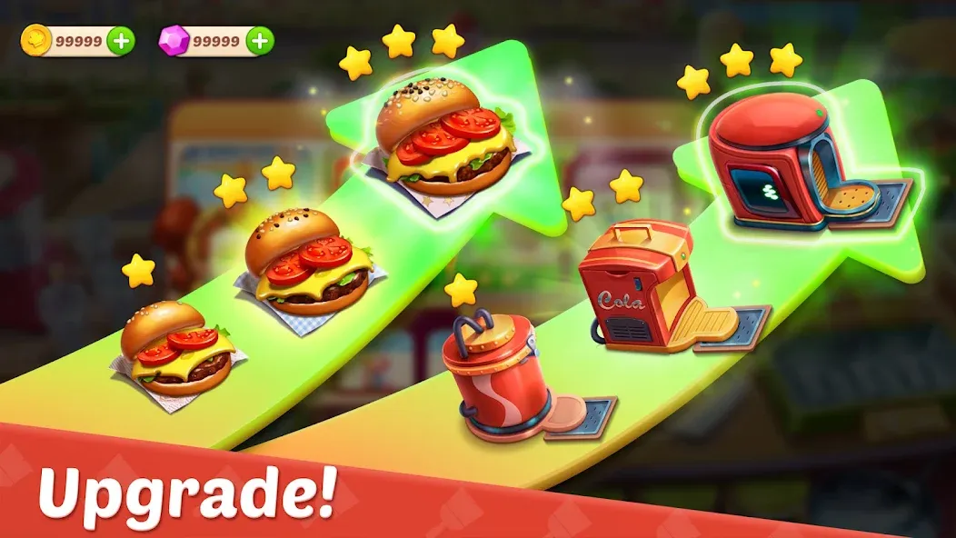 Cooking Town - Restaurant Game [MOD: безлимитные монеты и все рецепты] на Андроид — скриншот 3