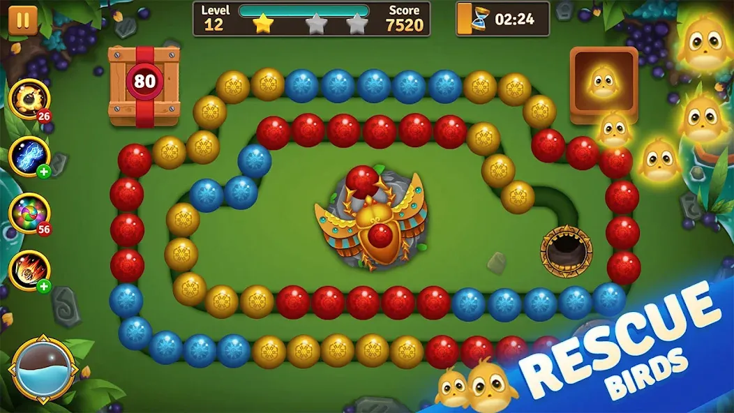 Скачать взлом Jungle Marble Blast [MOD: безлимитные монеты и открыты все уровни] — скриншот 2