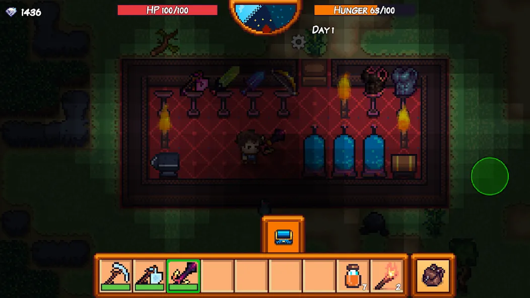 Скачать взлом Pixel Survival Game 3 [MOD: безлимитные ресурсы и здоровье] — скриншот 2