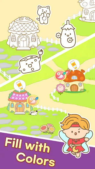 Color Town: My Lovely World [MOD: безлимитные монеты и открыты предметы] на Андроид — скриншот 5