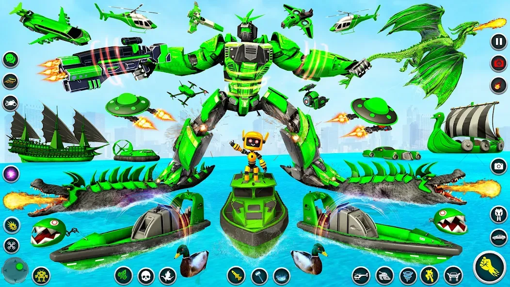 Взломанная Dino Robot - Car Robot Games [MOD: разблокированы все роботы и машины] на Андроид — скриншот 2
