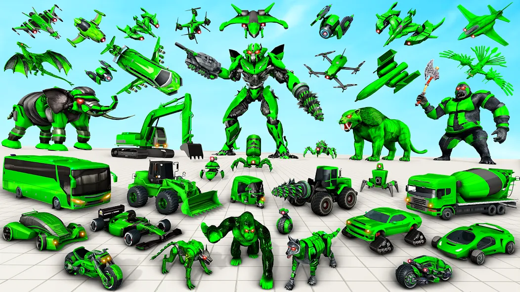 Multi Animal Robot Car Games [MOD: разблокированы все роботы и машины] (Бесплатно / APK) — скриншот 2