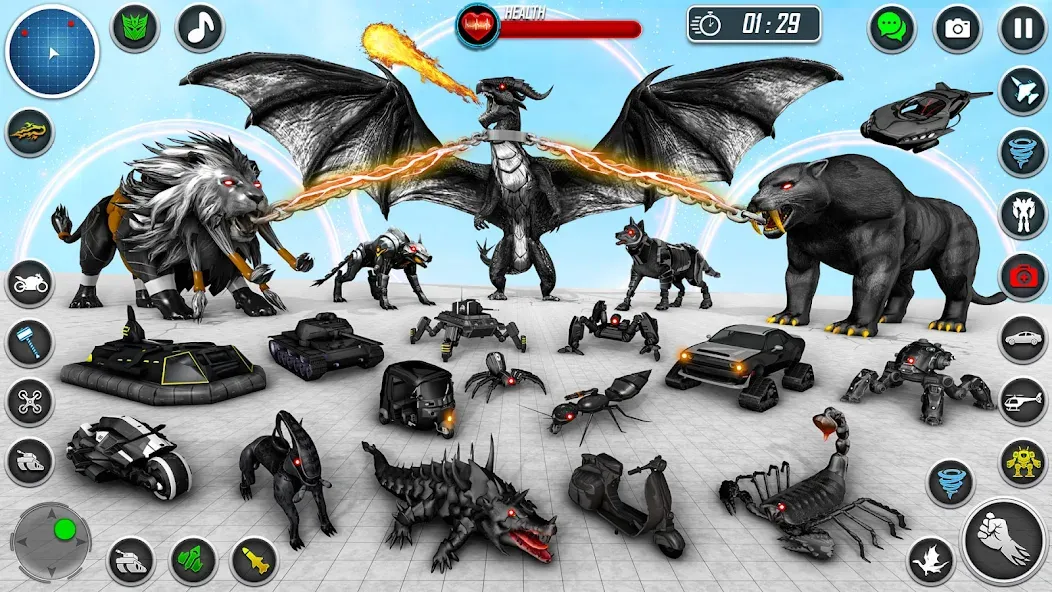 Multi Animal Robot Car Games [MOD: разблокированы все роботы и машины] (Бесплатно / APK) — скриншот 4