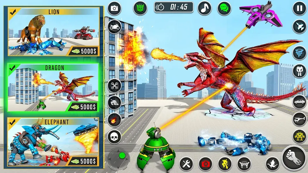 Multi Animal Robot Car Games [MOD: разблокированы все роботы и машины] (Бесплатно / APK) — скриншот 5
