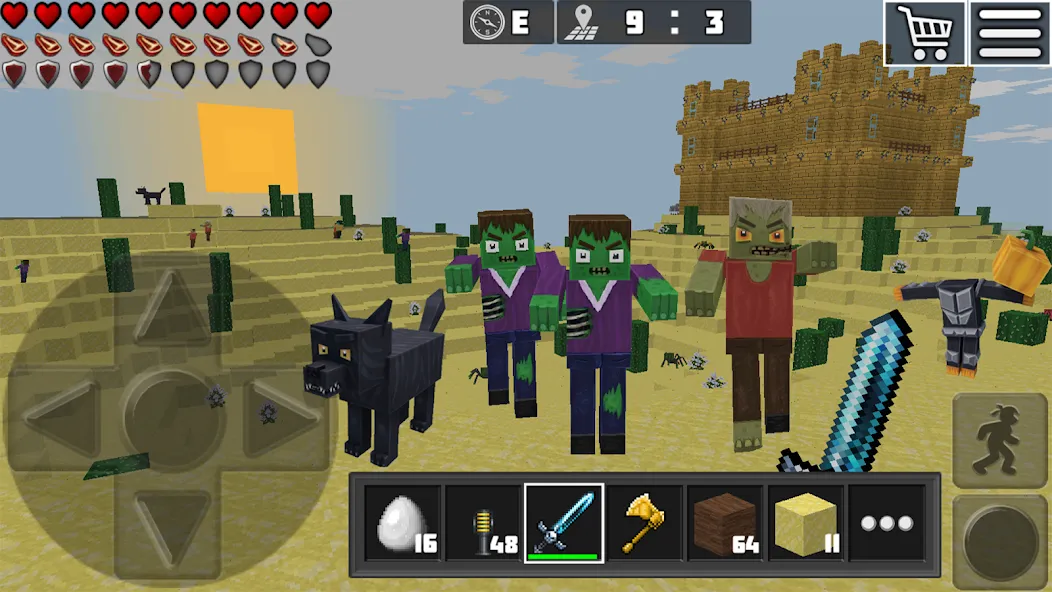Скачать взлом World Craft: Block Craftsman [MOD: безлимитные ресурсы и открыты все рецепты] — скриншот 4