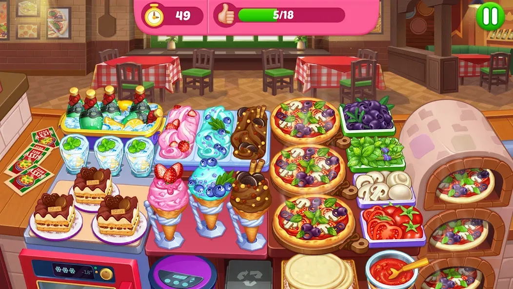 Crazy Cooking Diner: Chef Game [MOD: безлимитные деньги и все уровни] на Андроид — скриншот 2
