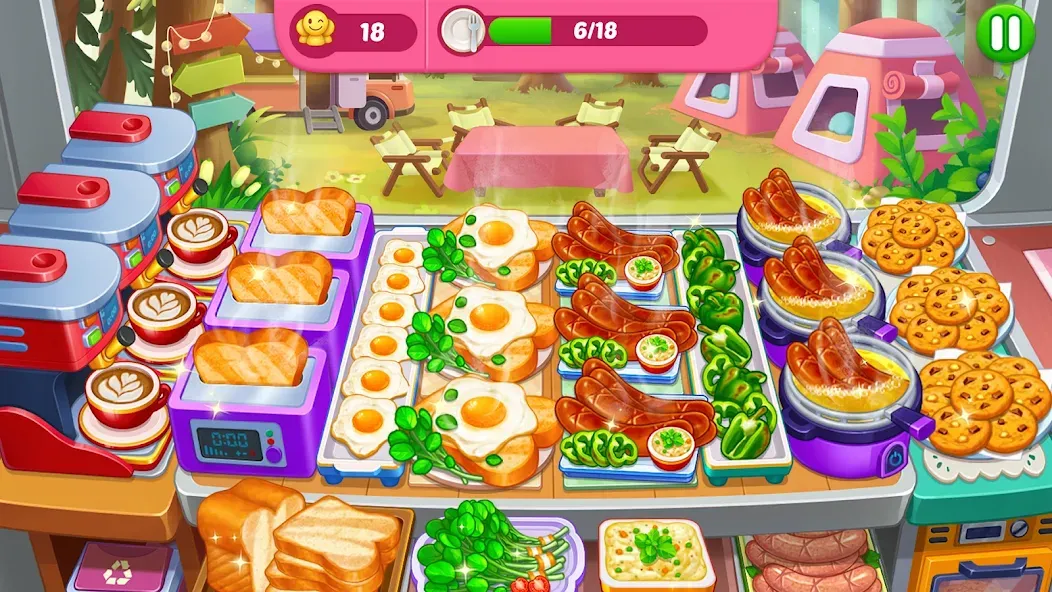 Crazy Cooking Diner: Chef Game [MOD: безлимитные деньги и все уровни] на Андроид — скриншот 3