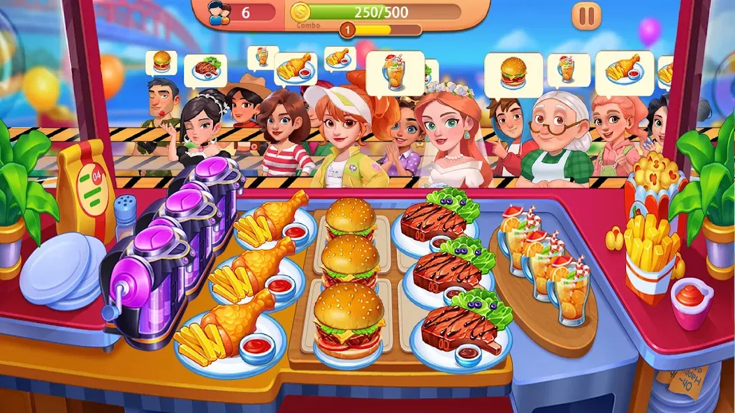 Cooking Journey: Cooking Games [MOD: безлимитные монеты и открыты все уровни] на Андроид — скриншот 1