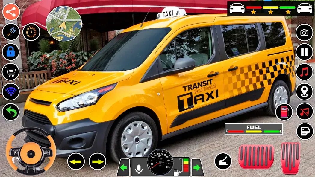 Скачать US Taxi Game 2023-Taxi Driver [MOD: безлимитные деньги и топливо] — скриншот 2