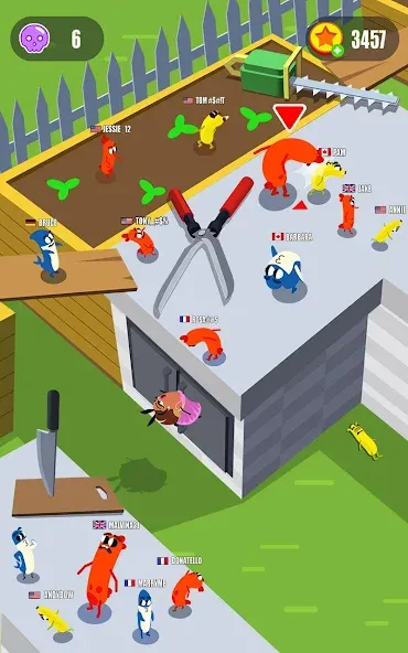 Sausage Wars.io [MOD: без рекламы и все скины] — Скачать бесплатно (APK) — скриншот 3