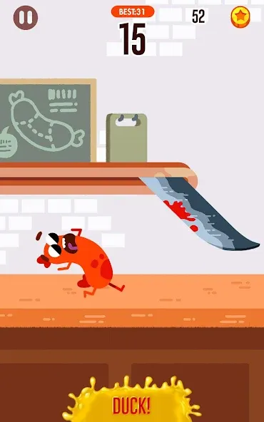 Run Sausage Run! [MOD: неуязвимость и безлимитные жизни] — Скачать бесплатно (APK) — скриншот 1