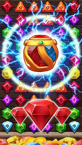 Jewel Ancient Pyramid Treasure [MOD: безлимитные монеты и жизни] на Андроид — скриншот 1