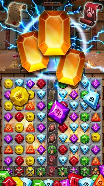 Jewel Ancient 2: lost gems [MOD: безлимитные подсказки и жизни] (Бесплатно / APK) — скриншот 2