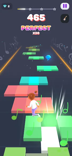 Melody Run - Cute Popcat Music [MOD: без рекламы и все песни открыты] (Бесплатно / APK) — скриншот 2