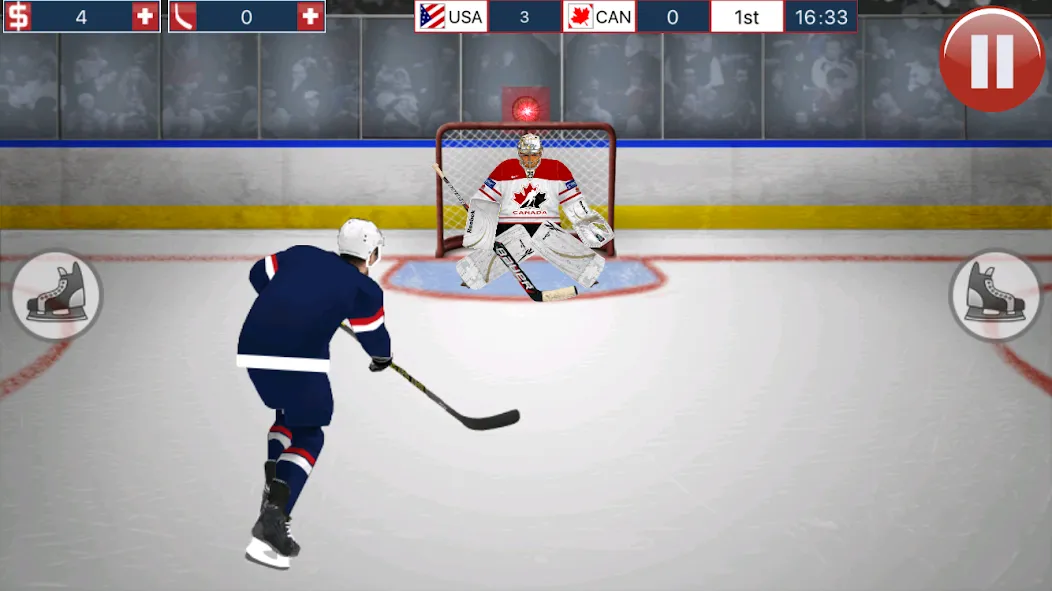 Скачать взлом Hockey MVP [MOD: безлимитные деньги и улучшенные характеристики] — скриншот 1