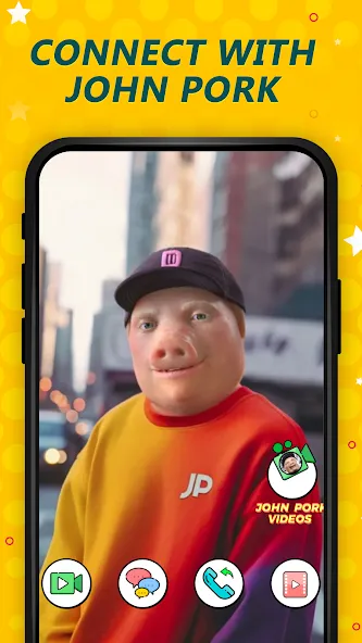 John Pork In Video Call [MOD: бесконечные звонки без ограничений] (Бесплатно / APK) — скриншот 5