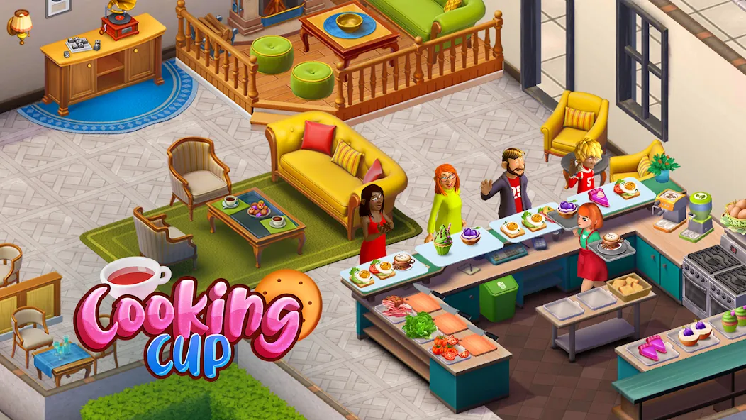 Cooking Cup: Fun Cafe Games [MOD: безлимитные деньги и ингредиенты] — Скачать бесплатно (APK) — скриншот 1