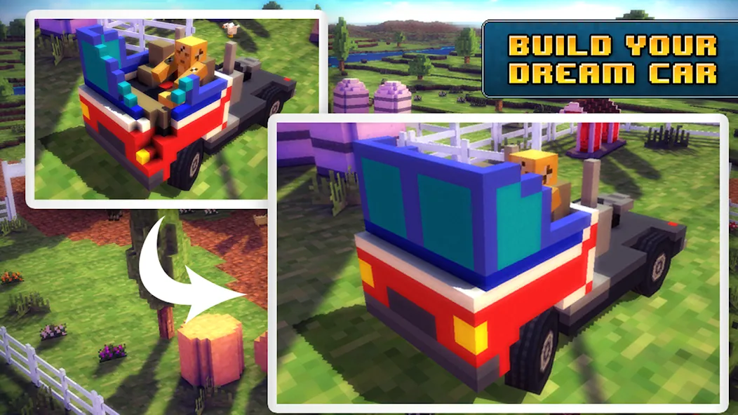 Скачать Blocky Roads [MOD: безлимитные деньги и топливо] на телефон — скриншот 2