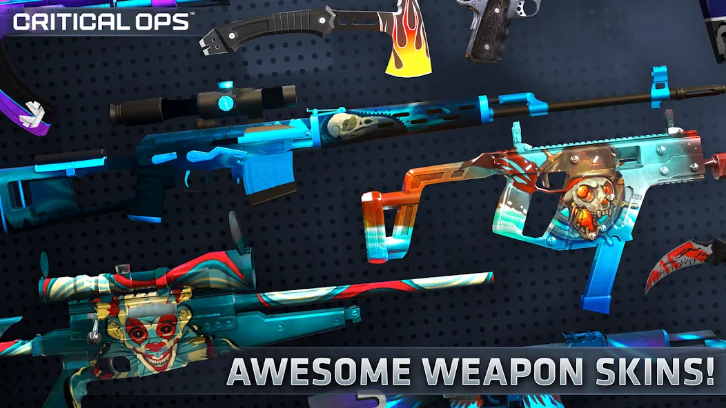 Скачать взлом Critical Ops: Multiplayer FPS [MOD: безлимитные деньги и оружие] — скриншот 3