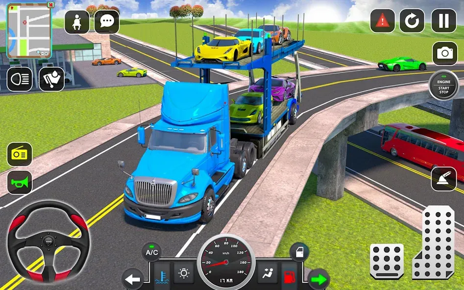 Trailer Truck Car Transport 3D [MOD: безлимитные деньги и всё открыто] — Скачать бесплатно (APK) — скриншот 2