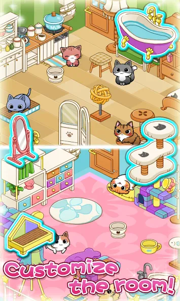 Cat Room - Cute Cat Games [MOD: милые котики и новые комнаты] — Скачать бесплатно (APK) — скриншот 4