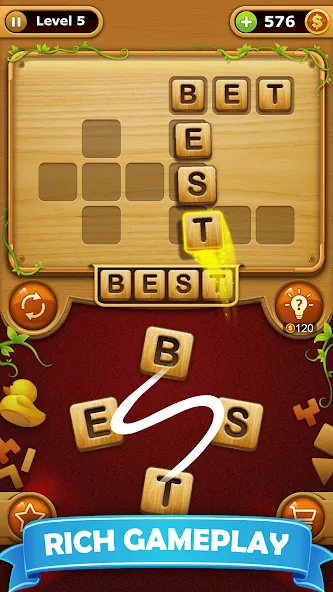 Word Connect - Word Games [MOD: безлимитные подсказки и открыты все уровни] (Бесплатно / APK) — скриншот 2