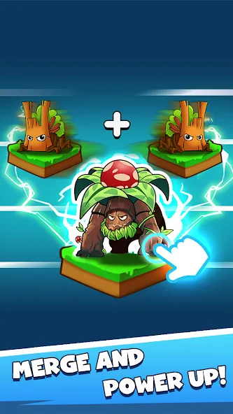 Взломанная Merge Plants – Monster Defense [MOD: безлимитные монеты и усиленные растения] на Андроид — скриншот 3