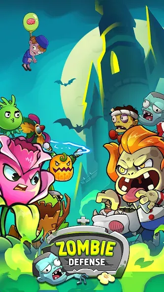 Скачать Zombie Defense - Plants War [MOD: безлимитные деньги и мощные растения] — скриншот 1