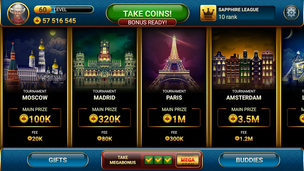 Скачать Poker Championship Tournaments [MOD: безлимитные фишки и все турниры] — скриншот 1