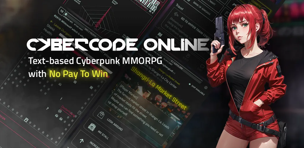 Скачать CyberCode Online -Text MMORPG [MOD: неограниченные ресурсы и быстрый прогресс] — скриншот 1