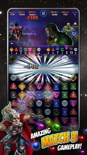 MARVEL Puzzle Quest: Hero RPG [MOD: безлимитные ресурсы и герои] — Скачать бесплатно (APK) — скриншот 1