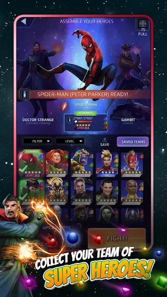 MARVEL Puzzle Quest: Hero RPG [MOD: безлимитные ресурсы и герои] — Скачать бесплатно (APK) — скриншот 2
