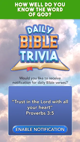 Взломанная Daily Bible Trivia Bible Games [MOD: открыты все викторины и подсказки] на Андроид — скриншот 3