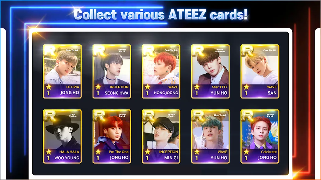 Скачать взлом SUPERSTAR ATEEZ [MOD: безлимитные алмазы и все песни открыты] — скриншот 5