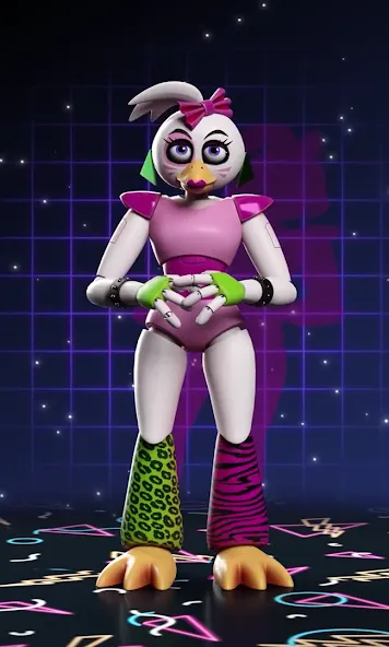 Скачать Glamrock Chica Workshop Glitch [MOD: глитч в мастерской чики] на телефон — скриншот 2